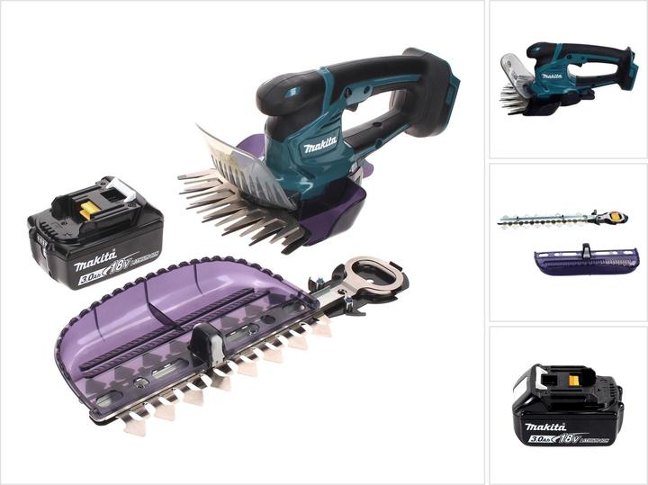Makita DUM 604 F1X Cisaille à gazon sans fil 18 V avec lame pour herbe et arbustes + 1x batterie 3,0 Ah - (Taille-haies sans fil)