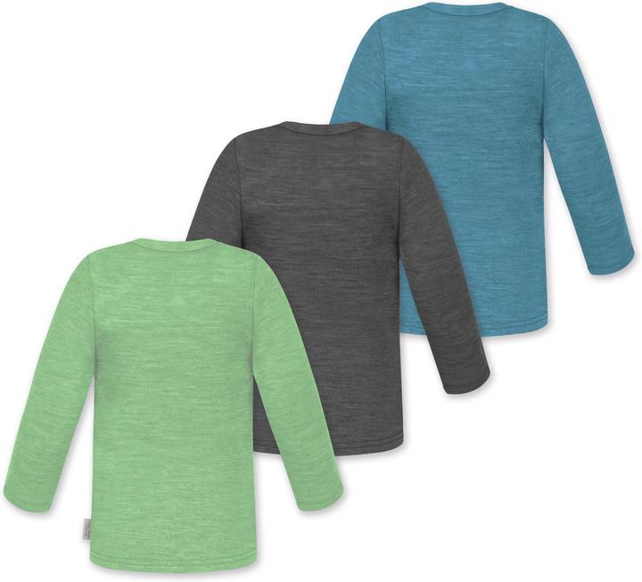 Actual product image Normani 3-pack baby merino longsleeve "Taupo" - 9475 (86)