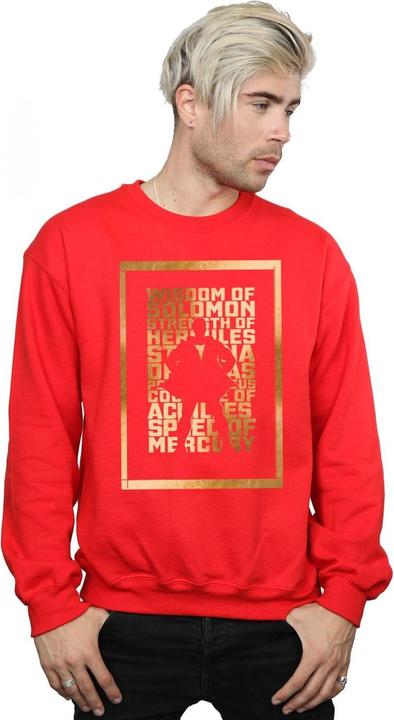 Actual product image Mens Shazam Gold Text Sweatshirt (L)