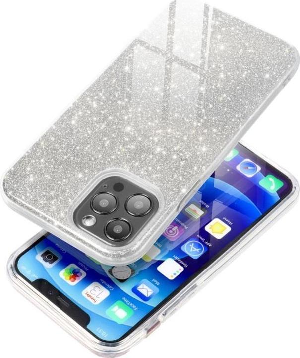 Actual product image OEM Back panel cover SHINING Case for IPHONE 15 silver (Apple iPhone 15)