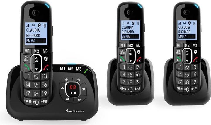 Actual product image amplicom amplicomms BigTel 1583 DECT large-button telephone black