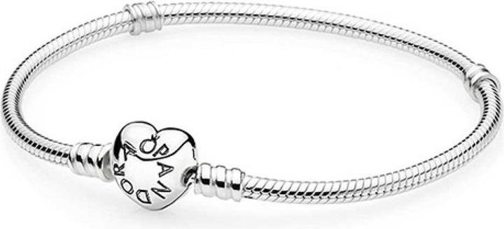 Pandora Armband mit Herz-Verschluss (20 cm, Silber)