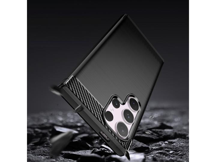 Actual product image Screenguard Carbon Brushed Soft TPU cover (Samsung Galaxy S24 Ultra)