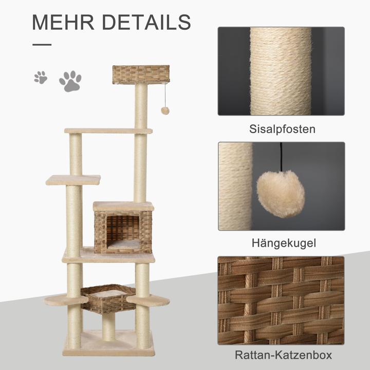 Immagine prodotto Jamb Graffiatoio (174 cm, Beige+marrone)