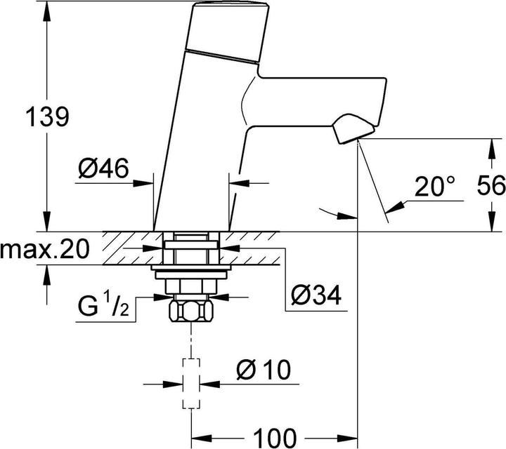 Image du produit Grohe Concetto robinet à pied XS-Size