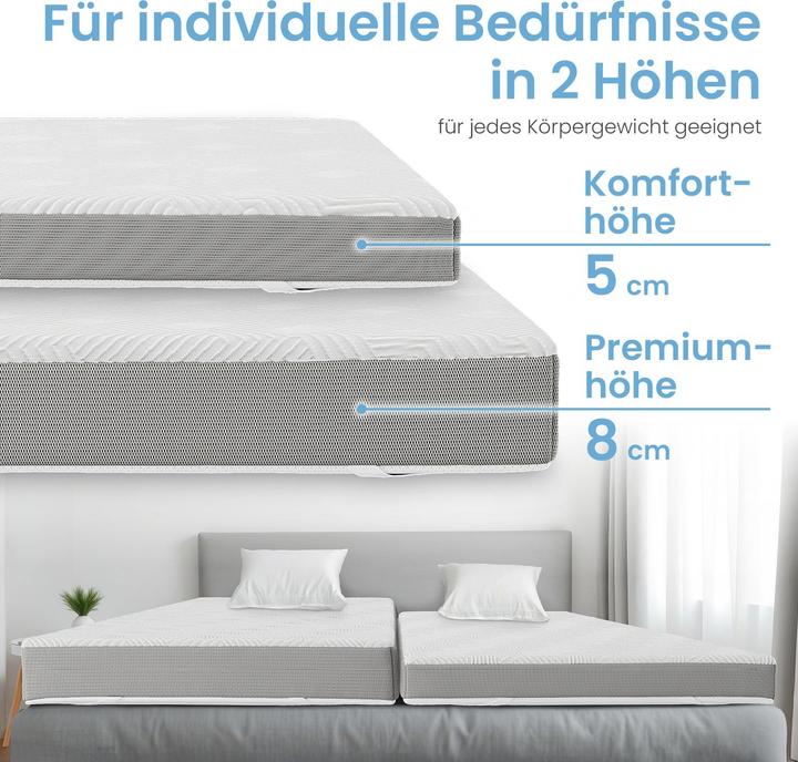 Image du produit Bestschlaf Visko-Mineralschaum Matratzenauflage, Höhe 4 cm (120 x 200 cm)