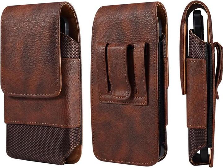Immagine prodotto Cover-Discount Nylon - Borsa da cintura in pelle con tasca per carte di credito marrone / XL