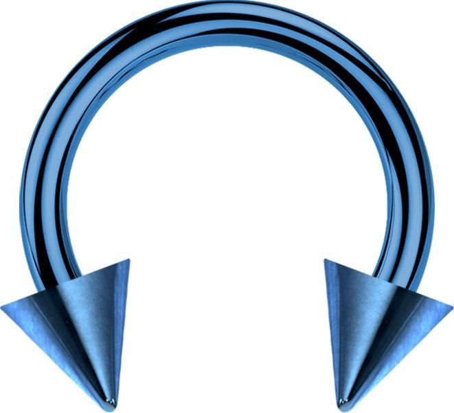 Produktbild Star Piercing Micro Circular Barbell dunkelblau mit zwei Cones (ohne Messing, Titan G23)