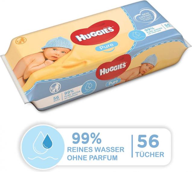 Immagine prodotto Huggies Salviette umidificate Pure Extra Care confezione singola 56 pezzi (56 Pezzo/i)