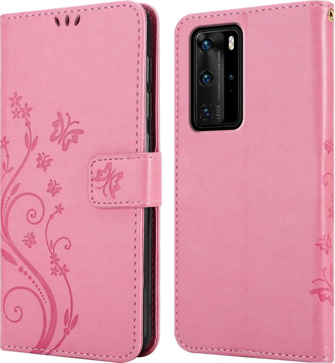 Actual product image Cadorabo Flower Book Cover (Huawei P40 Pro)