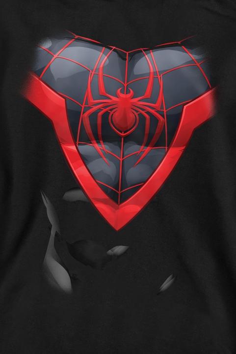 Actual product image Spiderman Unisex Adult Miles Morales Costume Sweatshirt (M)