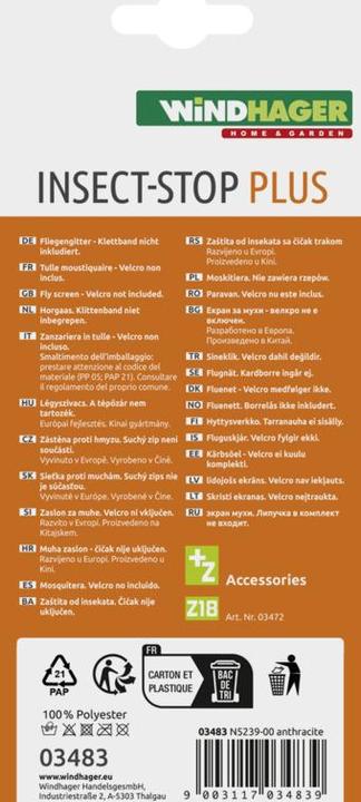 Nutritional values and ingredients Windhager Velcro fly screen for windows (150 x 300 cm)