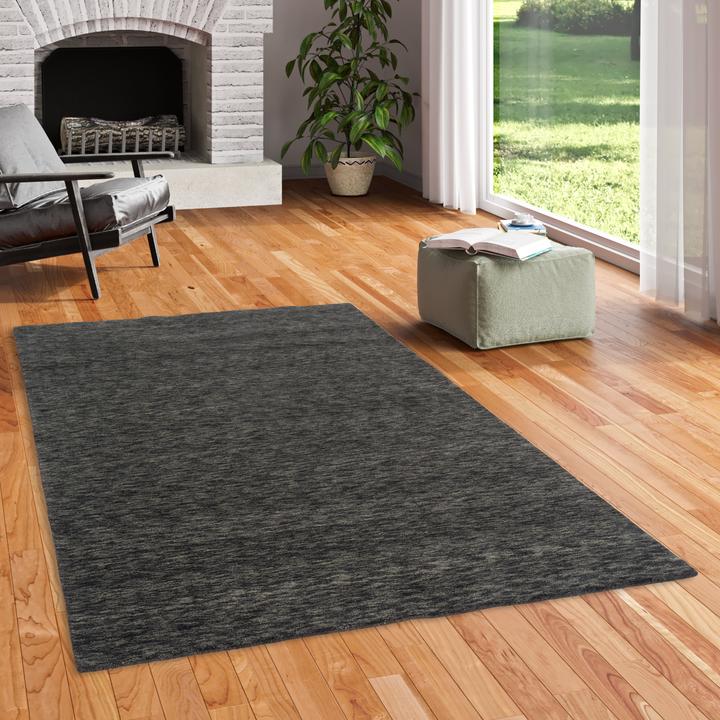 Produktbild Pergamon Wolle Natur Teppich Gabbeh Einfarbig (140 x 200 cm)