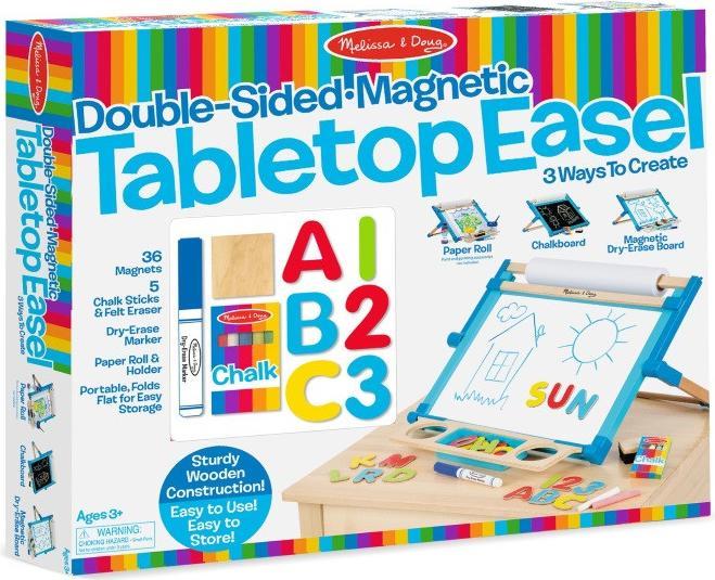 Image du produit Melissa & Doug Tabletop Easel Tableau blanc et tableau noir pour enfants