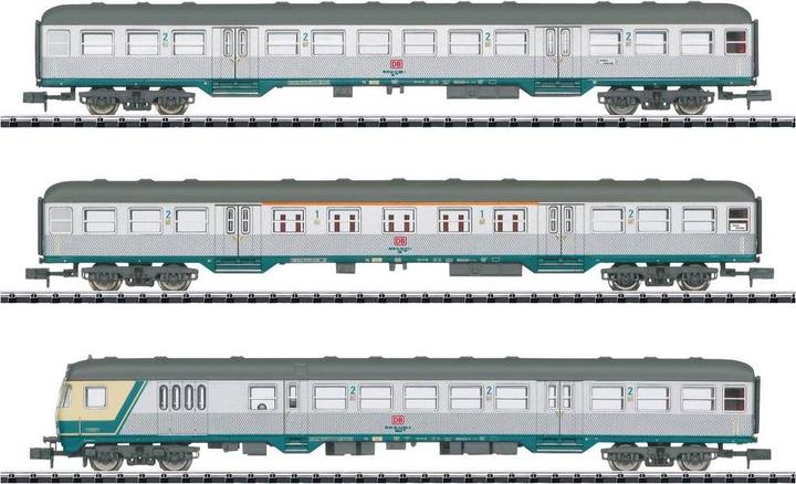 Produktbild MiniTrix 18263 N Wagen-Set Silberlinge der DB AG, MHI (Spur N)