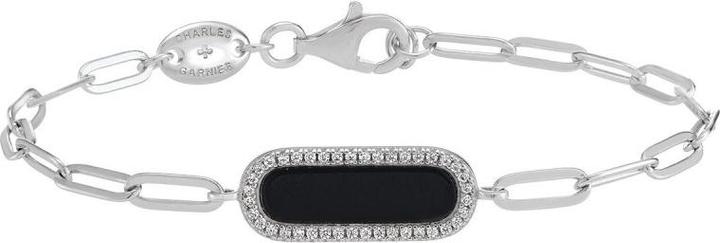 Produktbild Charles Garnier Armband aus Silber, Zirkonoxid, schwarzem Onyx (20 cm, Silber)