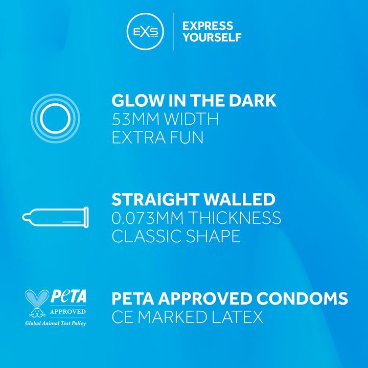 Produktbild EXS Glow in the Dark Condoms (100 Stk.)