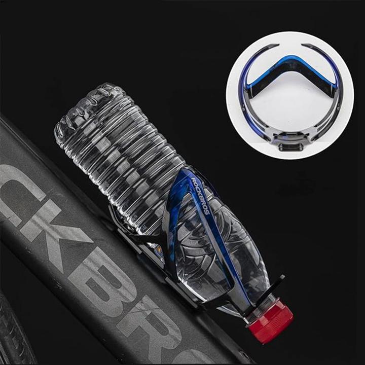 Actual product image Rockbros FK338 bicycle holder for water bottle - black and blue