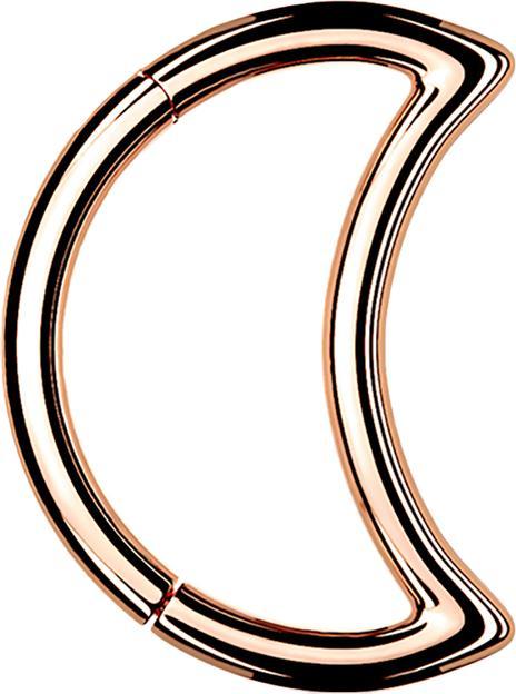 Produktbild Star Piercing Micro Segmentring klappbar rosegold Mond (Chirurgenstahl 316L)