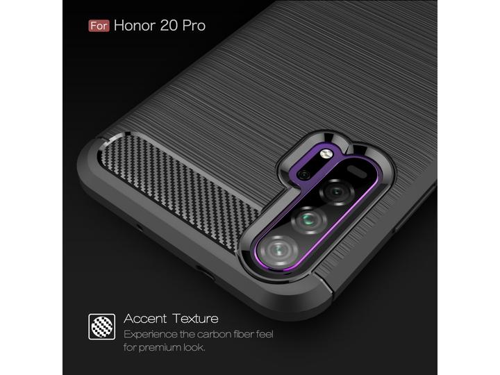 Actual product image Screenguard Honor 20 Pro Cover Carbon Brushed Soft TPU (Honor 20 Pro)