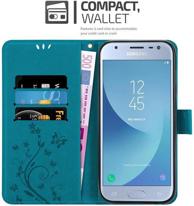 Actual product image Cadorabo Flower Book Cover (Samsung Galaxy J3 2017 (US version))