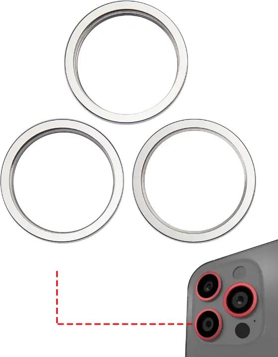 Actual product image Ferryxpress Back Camera / Rear Camera Lens Bezel Ring Compatible for iPhone iPhone 14 Pro / (Module, iPhone 14 Pro)