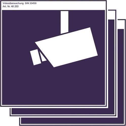 Warning sticker video surveillance