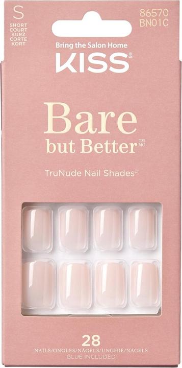 Actual product image KISS Bare But Better (Artificial nails, Nude)