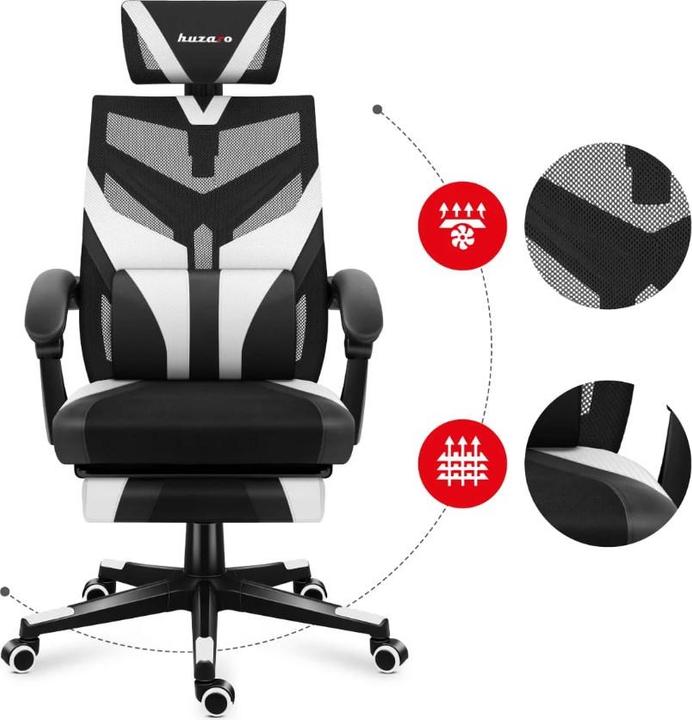 Actual product image Huzaro COMBAT 5.0 WHITE Gaming Chair