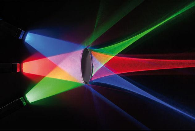 Actual product image Betzold LED spotlight in red, green and blue