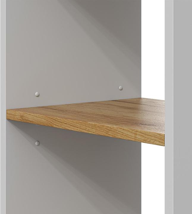 Actual product image Vichy PC-Schrank Tomy, Weiss/Goldkraft Eiche, 28.5 x 50 cm mit 2 offenen Fächern