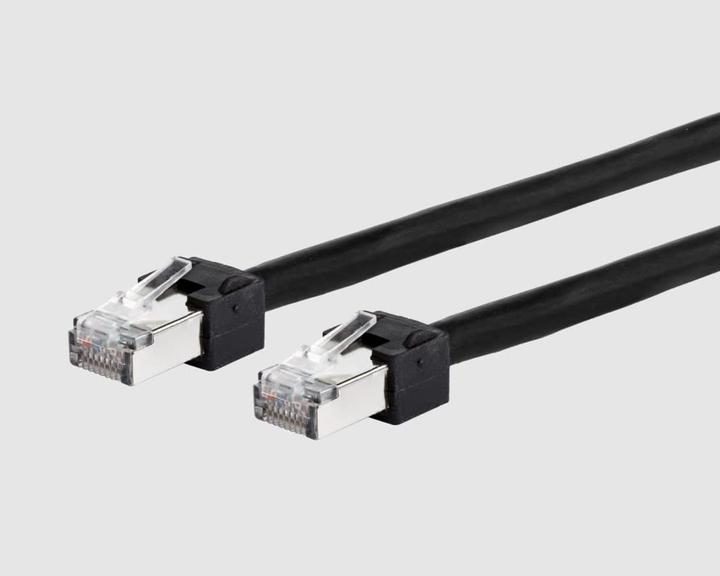 Actual product image Metz Connect RJ45 network connection cable CAT 6 S/FTP 2 m black foil shield, braided shield, overall shield (PiMF, SFTP, CAT6, 2 m)