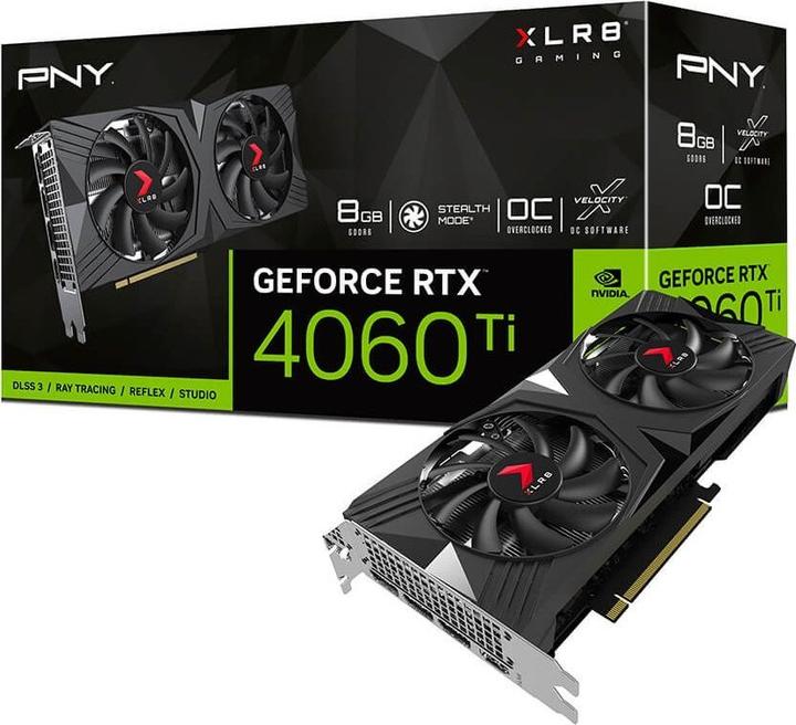 Image du produit PNY GeForce RTX 4060 Ti XLR8 Gaming Verto OC Dual Fan (8 Go)