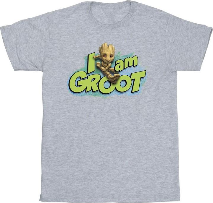Actual product image Mens Guardians Of The Galaxy I Am Groot Jumping T-Shirt (S)