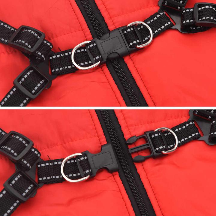 Produktbild VidaXL Hundemantel mit Geschirr Wasserdicht Reflektierend (44, Hundemantel)