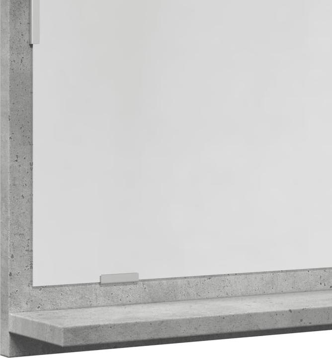 Actual product image VidaXL Badspiegel Wandspiegel Badezimmerspiegel Spiegel mit Ablage Betongrau (90 x 37 cm)