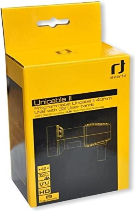 Actual product image inverto Unicable II signal converter (Quattro LNB, 40mm)