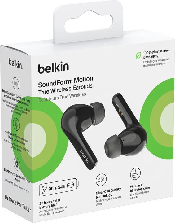 Productafbeelding Belkin SOUNDFORM Motion draadloze oordopjes (ANC, 9 h, Bedraad)