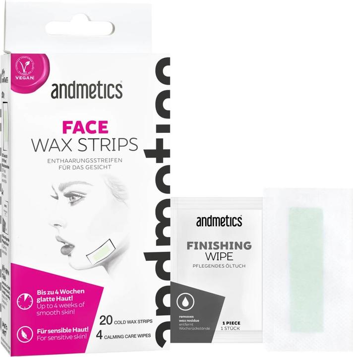 Andmetics Face wax strips (20 x)