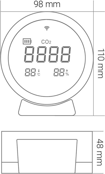 Image du produit KnockautX Capteur de qualité de l'air CO2