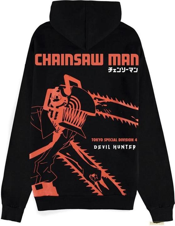 Immagine prodotto Difuzed Chainsaw Man - Felpa con cappuccio Devil Hunter da uomo (tasca a canguro) - 2XL (XXL)