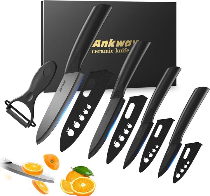 Immagine prodotto Ankway Set di coltelli in ceramica con pelapatate (16.30 cm)