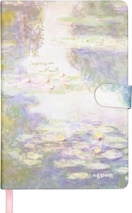 Image du produit Incood Notizbuch mit Verschluss B6/128K Monet Seerosen (Pointillés, Règle spéciale, Blanc, Quadrillé, Couverture rigide)