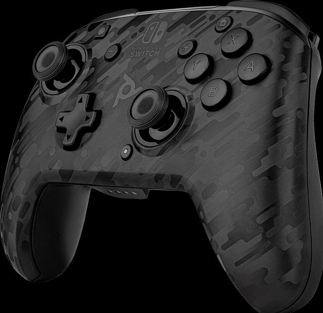 Actual product image PDP Faceoff Wireless Deluxe Controller - Black Camo (Switch)