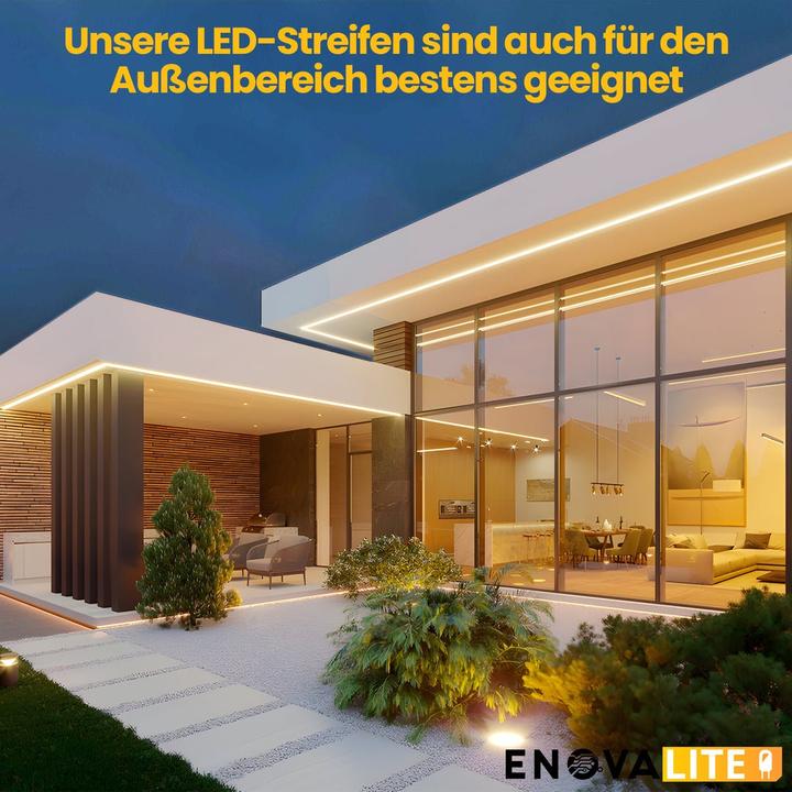 Produktbild Enovalite LED-Streifen (Neutralweiss, 500 cm, Indoor, Outdoor)
