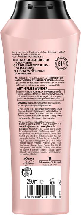 Gliss Anti-Spliss Wunder (250 ml, Flüssiges Shampoo)
