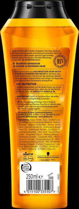 Gliss Oil Nutritive (250 ml, Flüssiges Shampoo)