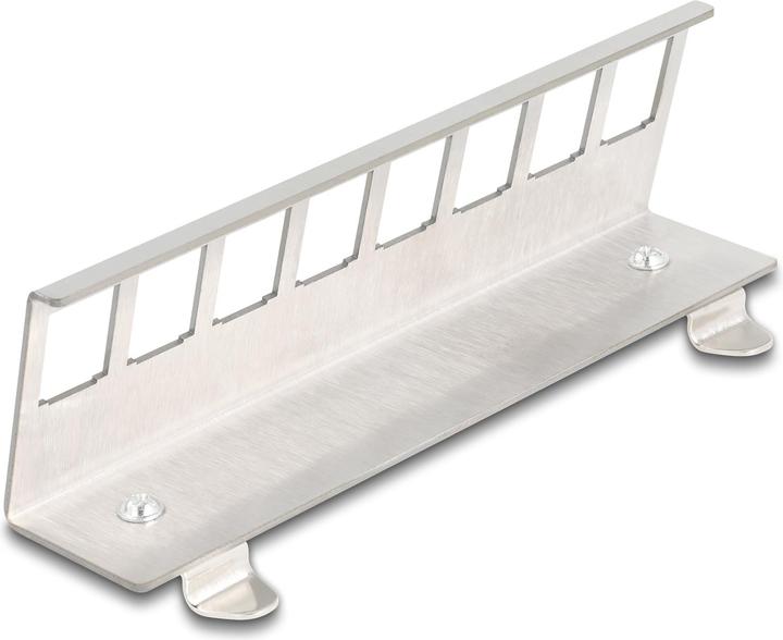 Produktbild Delock Keystone Metall Halterung 8 Port für Hutschiene (Keystone Modulhalter)