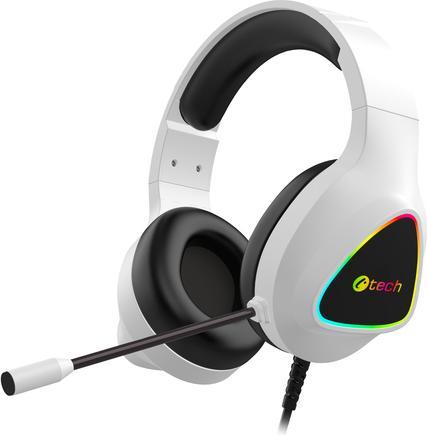 C-Tech Herná sluchátka Midas (GHS-17W), casual gaming, RGB podsvÃcenÃ, blue (Cable)