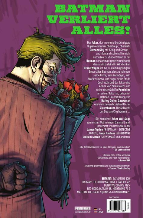 Actual product image Panini Die Joker War Saga (Deluxe Edition) (German, Scott Lobdell, Jorge Jiménez, James Tynion IV, Robbi Rodriguez, Board Booth, Peter J. Tomasi, 2022)